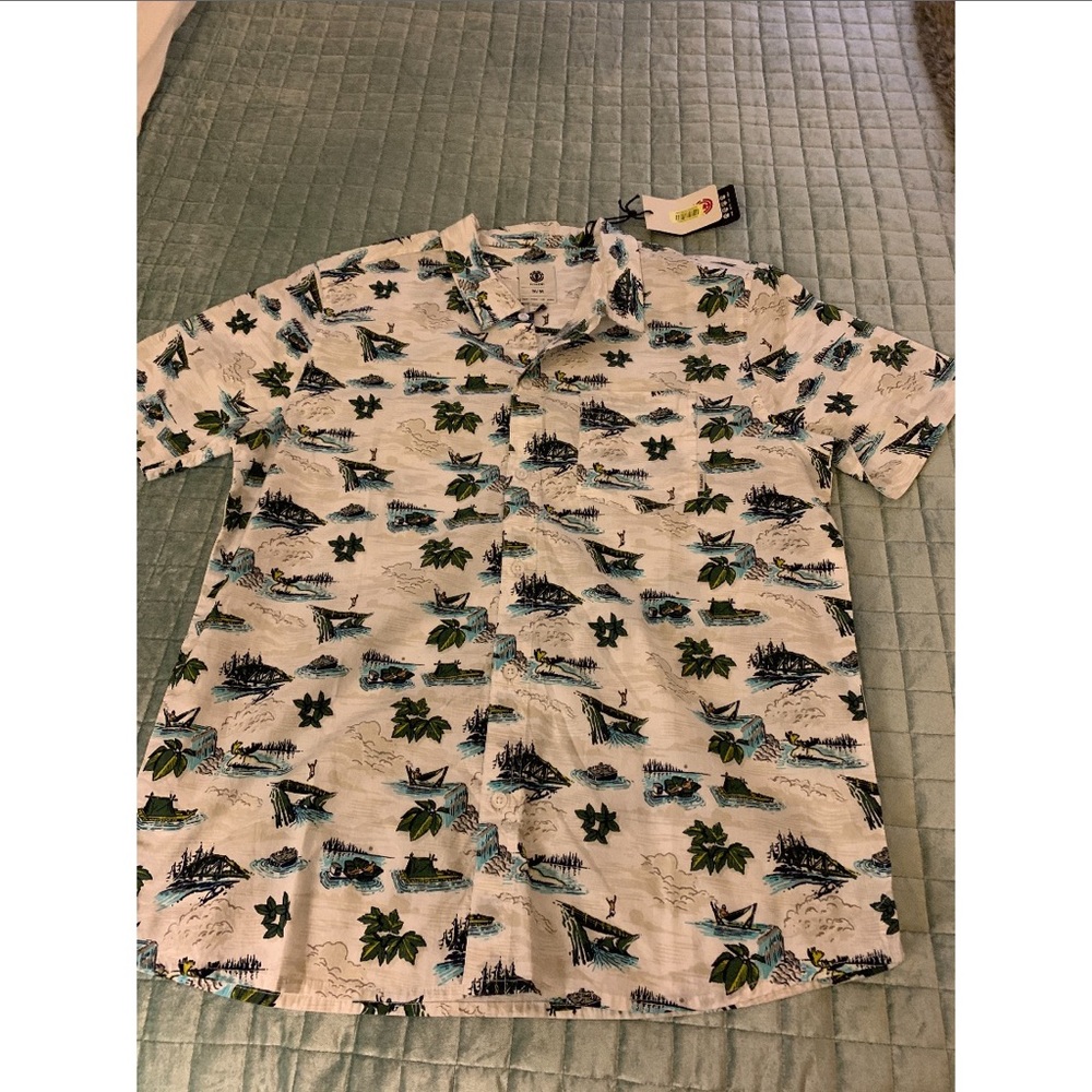 ELEMENT Mens Vacation Button Down Shirt